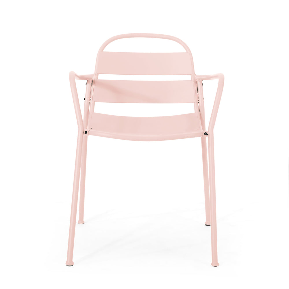 English Elm Christopher Knight Home® - TERRA Contemporary Bistro Set with Matte Powder-Coated Iron Frame, Curved Modern Design for Patio Light Pink N773P278393P