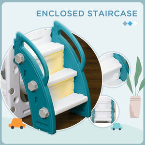 English Elm Qaba 8 in 1 Toddler Indoor Playset with Slide Climber Tunnel Basketball Hoop W2225P217350
