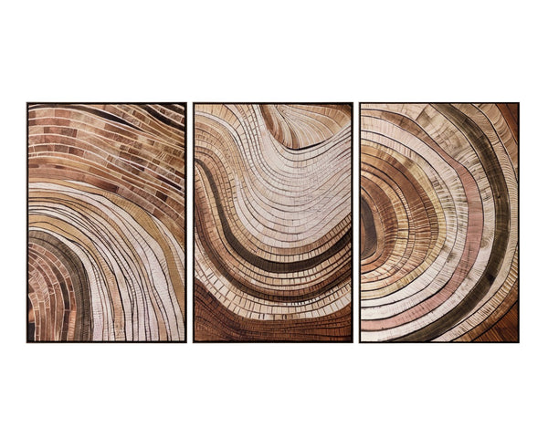 Sunpan TURNING POINT III - 40" X 60" Abstract Art with Bronze Floater Frame for Modern Biophilic Spaces A0430