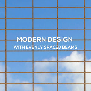 English Elm Wooden Fir Pergola Outdoor Vine Trellis with Triple Beam Canopy for Backyard Gardens T3971S00187