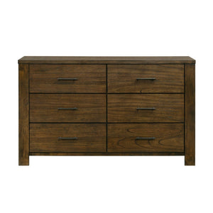 English Elm Dresser Six Drawer Mindy Veneer Wire Brushed Oak Farmhouse Bedroom Storage Piece B011P261185