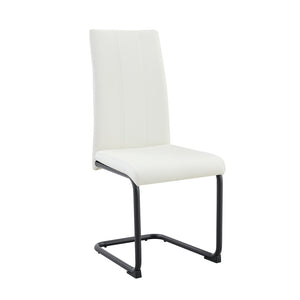 English Elm Modern Faux Marble Round Dining Set with 4 Upholstered Chairs for Small Spaces W3875S00064