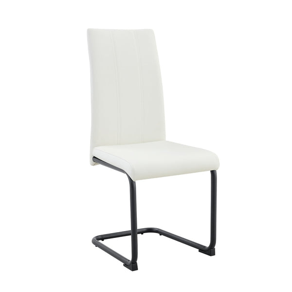 English Elm Modern Faux Marble Round Dining Set with 4 Upholstered Chairs for Small Spaces W3875S00064