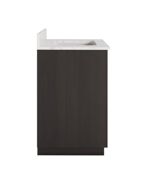 Currey & Company Mosaico 36 Inch Bathroom Vanity Carrara Marble Top Antique Mirror Tile Mango Wood 3800-0013