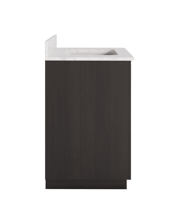 Currey & Company Mosaico 36 Inch Bathroom Vanity Carrara Marble Top Antique Mirror Tile Mango Wood 3800-0013