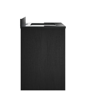 Currey & Company Karlson 36 Inch Black Granite Bathroom Vanity with Artisan Patterned Cabinet Doors 3800-0014