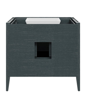 Currey & Company Santos Mahogany Bathroom Vanity with Rattan Panels Undermount Sink Coastal Boho 3800-0019