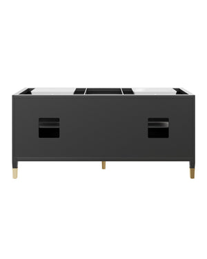 Currey & Company Verona 72 Inch Double Sink Bathroom Vanity with Linen Cabinet and Carrara Marble Top 3800-0021
