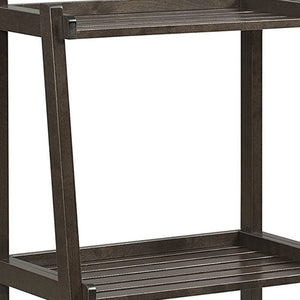 Homeroots 42" Bookcase With 3 Shelves In Espresso   380033