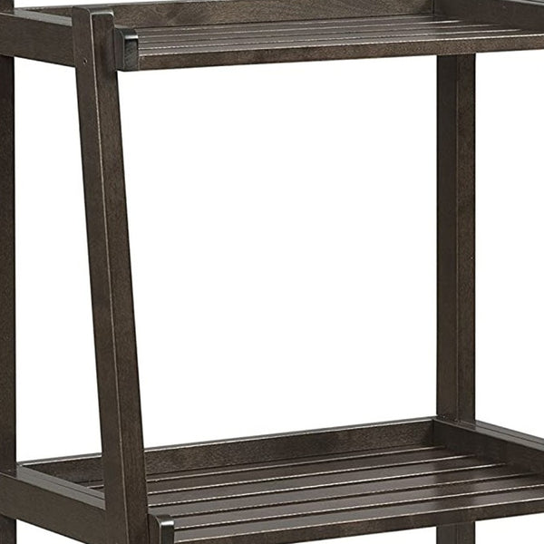 Homeroots 42" Bookcase With 3 Shelves In Espresso   380033