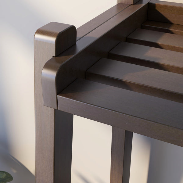 Homeroots 42" Bookcase With 3 Shelves In Espresso   380033