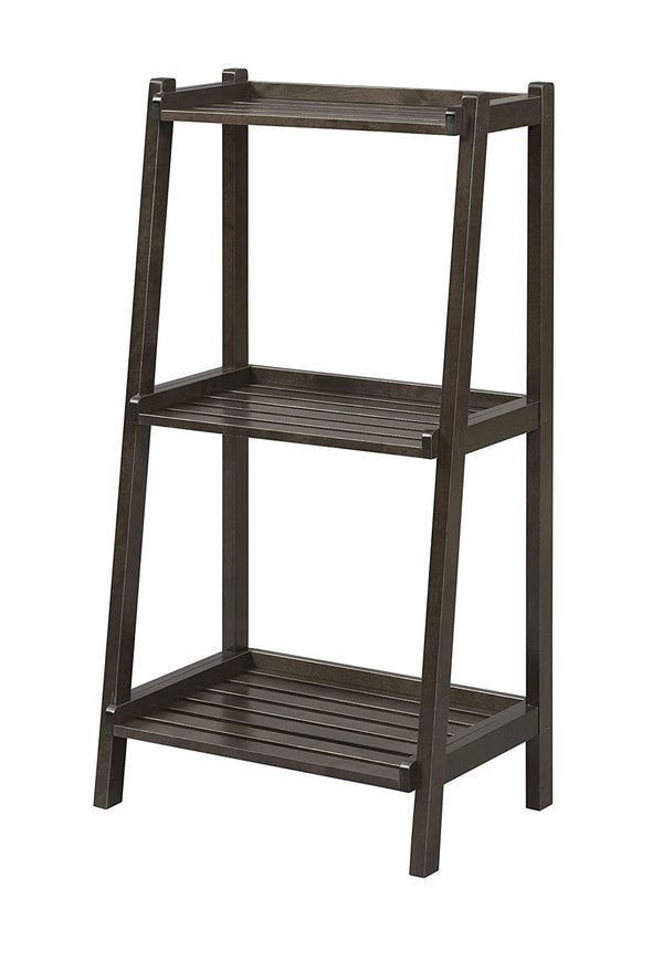 Homeroots 42" Bookcase With 3 Shelves In Espresso   380033