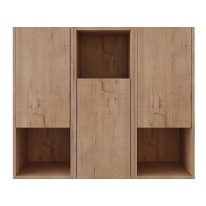 English Elm 36" Bathroom Side Cabinet - Stylish Wall-Mounted Storage, Soft-Close Doors & Durable Imitative Oak Finish W999S00374