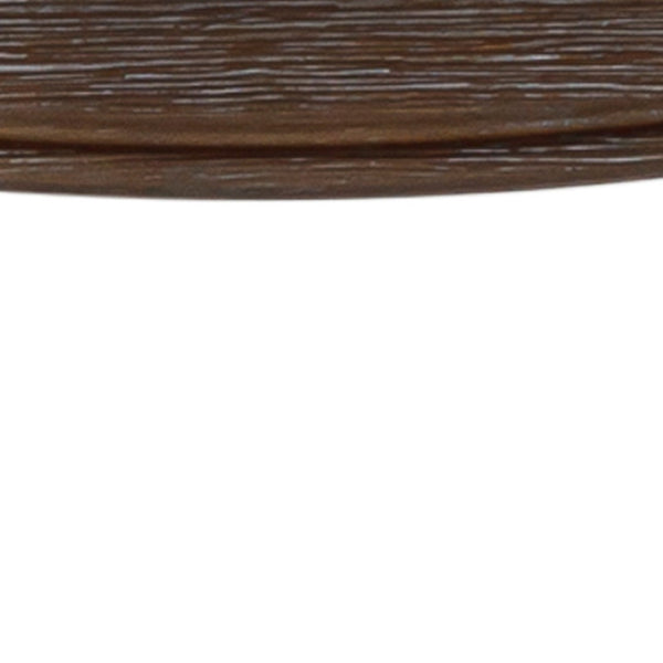 HomeRoots 31" Taupe Upholstered Backless Bar Chair with Brown Solid Wood Base for Modern Farmhouse Style 380067
