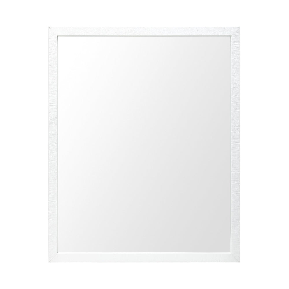 Homeroots Rectangle White Accent Mirror With Crisp White Finish Frame  Polystyrene Foam 380070