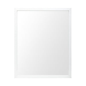 Homeroots Rectangle White Accent Mirror With Crisp White Finish Frame  Polystyrene Foam 380070