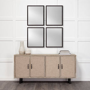 Homeroots Rectangle Black Accent Mirror With Oxidized Finish Frame  Polystyrene Foam 380071