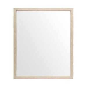 HomeRoots Rectangle Natural Accent Mirror – Matte Woodgrain Frame for Modern & Rustic Home Décor, Ready to Hang 380072