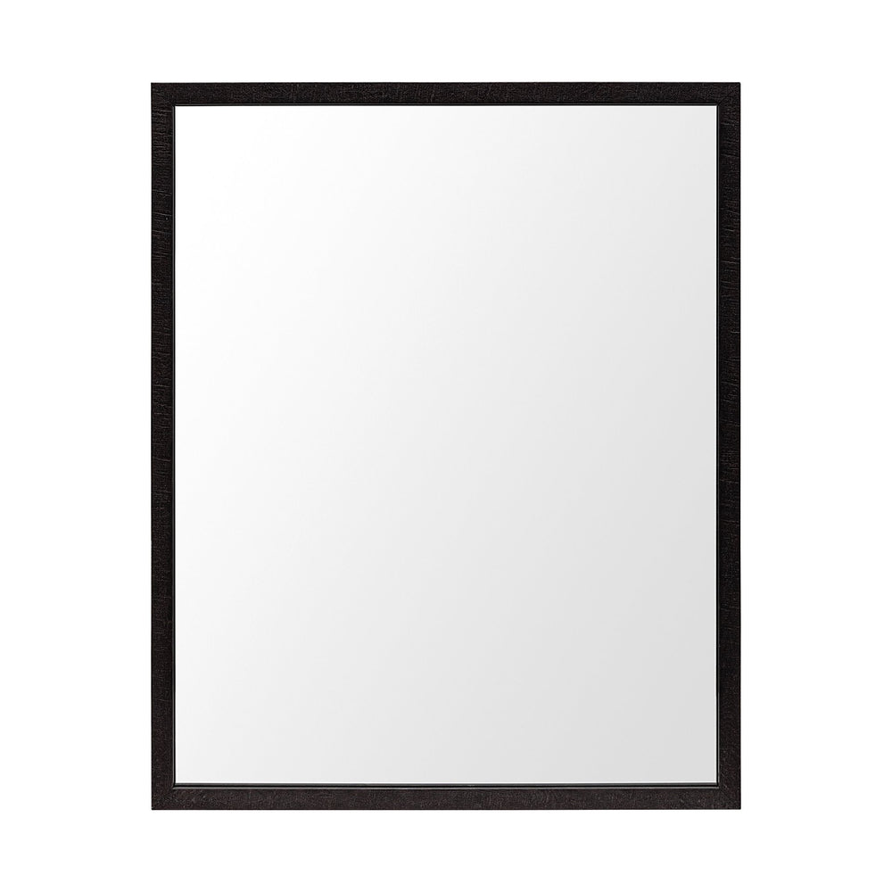 Homeroots Rectangle Espresso Accent Mirror With Lakeside Design  Polystyrene Foam 380073