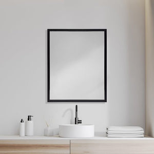 Homeroots Rectangle Espresso Accent Mirror With Lakeside Design  Polystyrene Foam 380073