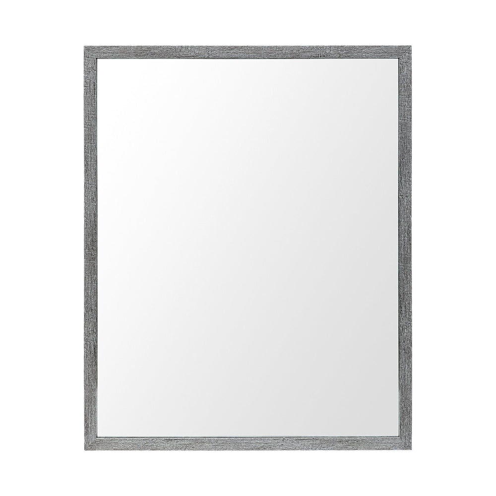 Homeroots Rectangle Grey Accent Mirror With Driftwood Quality Frame  Polystyrene Foam 380074