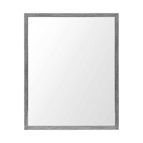 Homeroots Rectangle Grey Accent Mirror With Driftwood Quality Frame  Polystyrene Foam 380074
