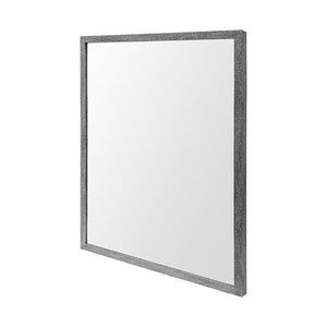 Homeroots Rectangle Grey Accent Mirror With Driftwood Quality Frame  Polystyrene Foam 380074