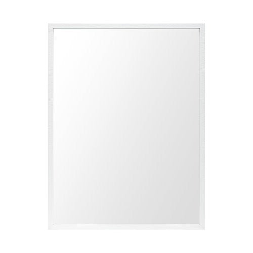 Homeroots Rectangle White Accent Mirror With Crisp White Finish Frame  Polystyrene Foam 380075