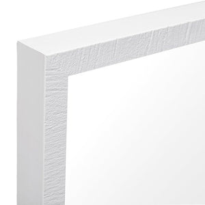 Homeroots Rectangle White Accent Mirror With Crisp White Finish Frame  Polystyrene Foam 380075