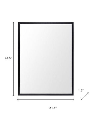 HomeRoots Rectangle Black Accent Mirror with Oxidized Frame – Stylish Depth for Modern and Transitional Spaces 380076