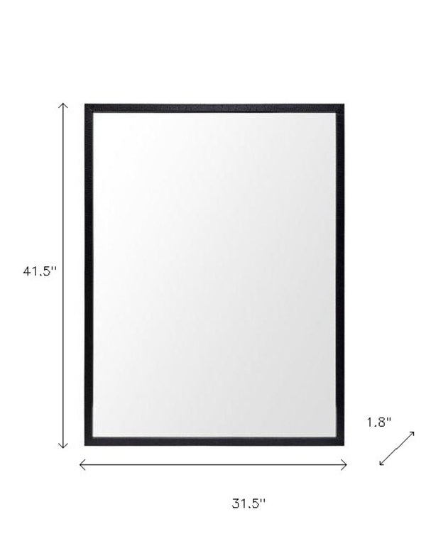 HomeRoots Rectangle Black Accent Mirror with Oxidized Frame – Stylish Depth for Modern and Transitional Spaces 380076