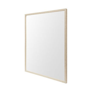 Homeroots Rectangle Natural Accent Mirror With Matte Finish Frame  Polystyrene Foam 380077