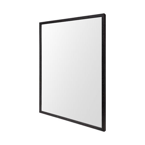 Homeroots Rectangle Espresso Accent Mirror With Lakeside Design  Polystyrene Foam 380078