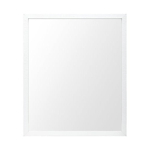 Homeroots Rectangle White Accent Mirror With Crisp White Finish Frame  Polystyrene Foam 380080