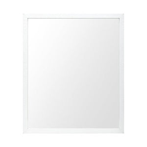 Homeroots Rectangle White Accent Mirror With Crisp White Finish Frame  Polystyrene Foam 380080