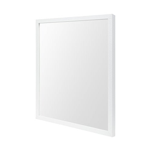 Homeroots Rectangle White Accent Mirror With Crisp White Finish Frame  Polystyrene Foam 380080