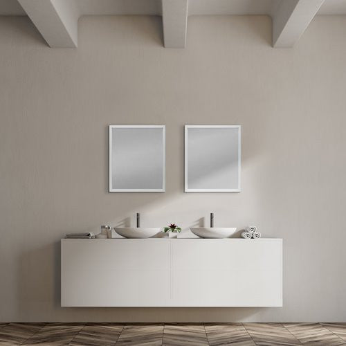 Homeroots Rectangle White Accent Mirror With Crisp White Finish Frame  Polystyrene Foam 380080