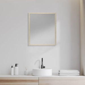 Homeroots Rectangle Natural Accent Mirror With Matte Finish Frame  Polystyrene Foam 380082