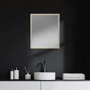 Homeroots Rectangle Natural Accent Mirror With Matte Finish Frame  Polystyrene Foam 380082