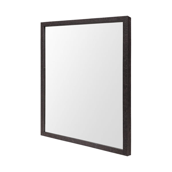 Homeroots Rectangle Espresso Accent Mirror With Lakeside Design  Polystyrene Foam 380083