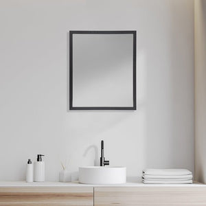 Homeroots Rectangle Espresso Accent Mirror With Lakeside Design  Polystyrene Foam 380083