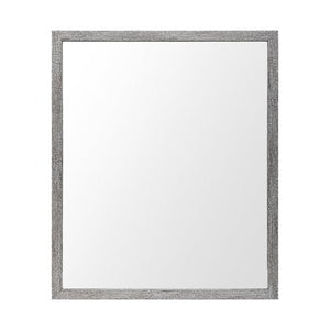 Homeroots Rectangle Grey Accent Mirror With Driftwood Quality Frame  Polystyrene Foam 380084