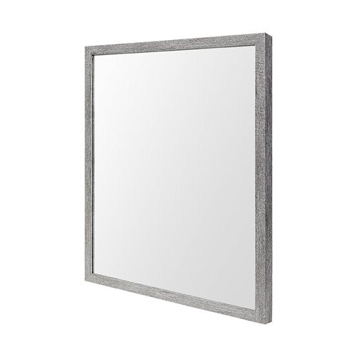 Homeroots Rectangle Grey Accent Mirror With Driftwood Quality Frame  Polystyrene Foam 380084