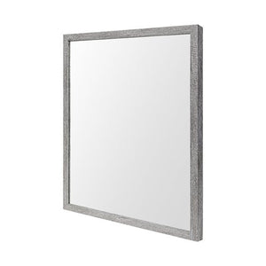 Homeroots Rectangle Grey Accent Mirror With Driftwood Quality Frame  Polystyrene Foam 380084
