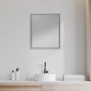 Homeroots Rectangle Grey Accent Mirror With Driftwood Quality Frame  Polystyrene Foam 380084