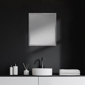 Homeroots Rectangle Grey Accent Mirror With Driftwood Quality Frame  Polystyrene Foam 380084