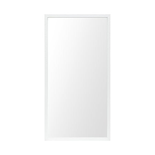 Homeroots Rectangle White Accent Mirror With Crisp White Finish Frame  Polystyrene Foam 380085