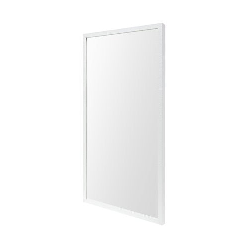 Homeroots Rectangle White Accent Mirror With Crisp White Finish Frame  Polystyrene Foam 380085
