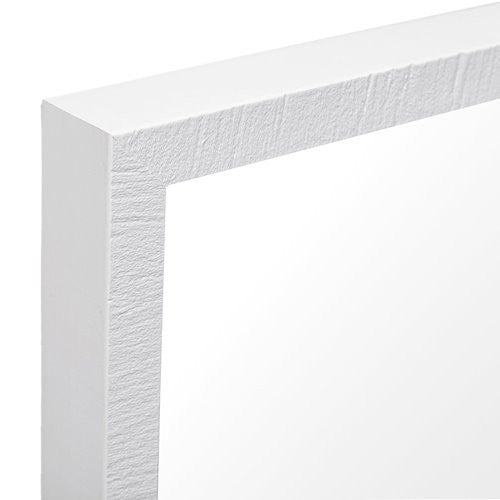Homeroots Rectangle White Accent Mirror With Crisp White Finish Frame  Polystyrene Foam 380085