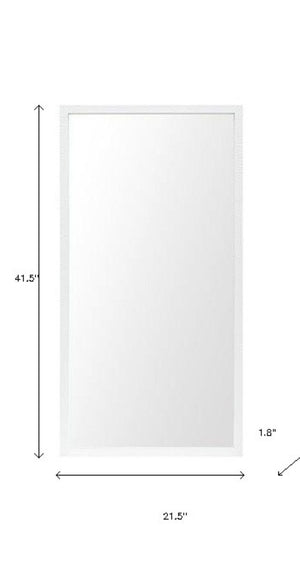 HomeRoots Rectangle White Accent Mirror - Modern Crisp Finish Frame for Bright, Stylish Home Décor Upgrade 380085